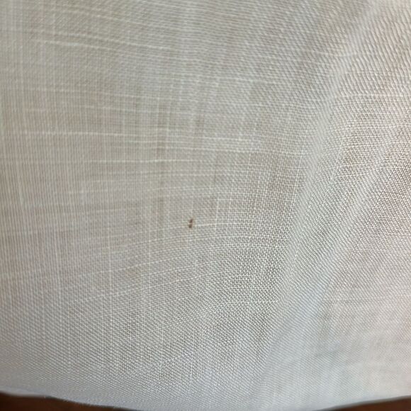 Vintage 70s/80s Lord & Taylor Cream/Ivory Linen Pleat Front Midi Skirt - Picture 5 of 8